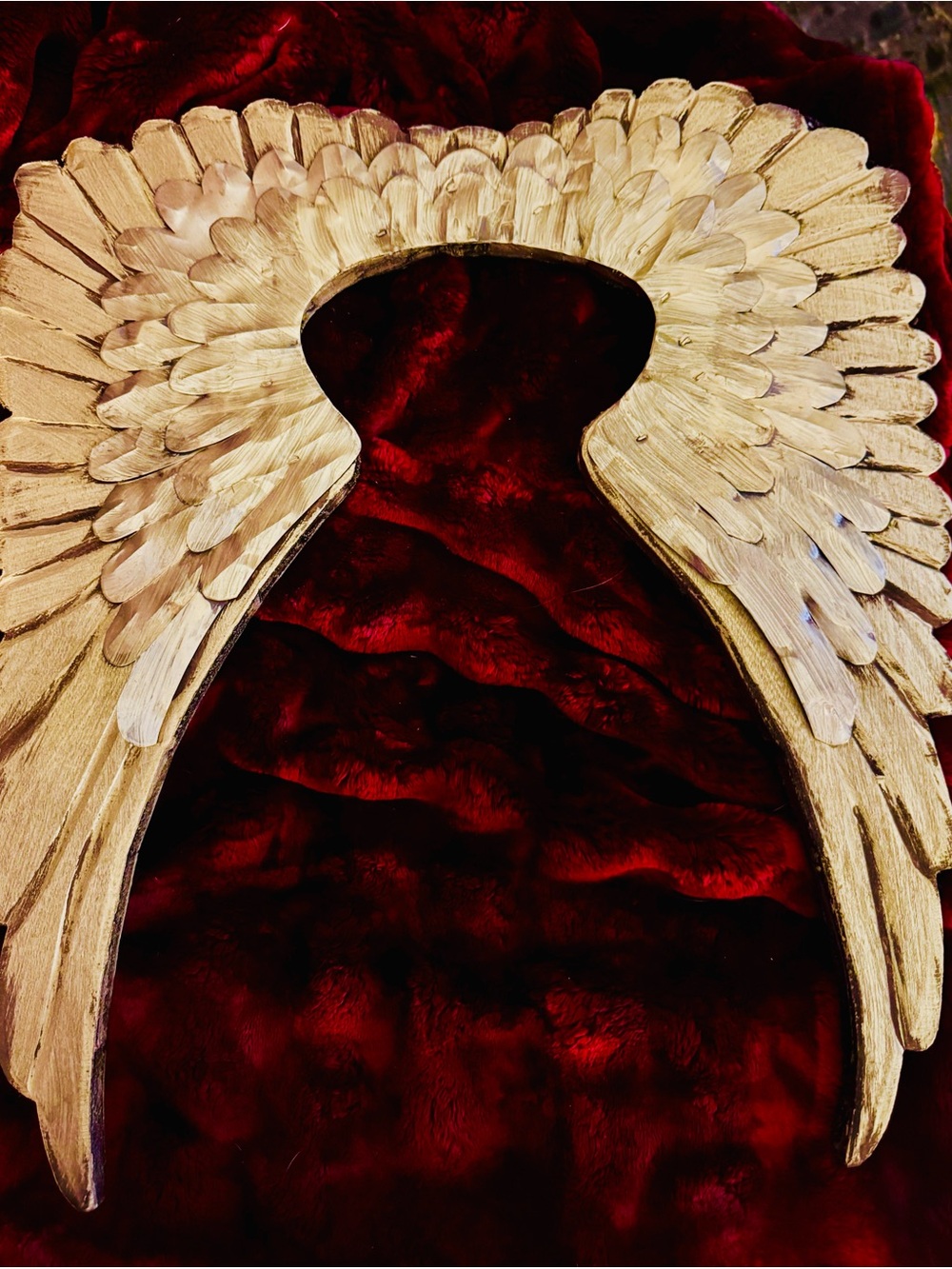 Gold Angel Wing Wood Wall Decor